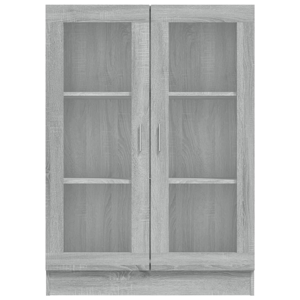 Vitrine Cabinet Grey Sonoma 82.5x30.5x115 cm Engineered Wood