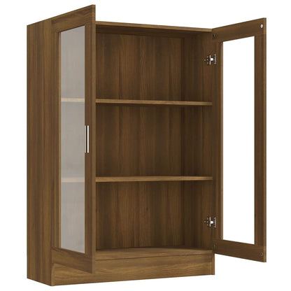 Vitrine Cabinet Brown Oak 82.5x30.5x115 cm Engineered Wood