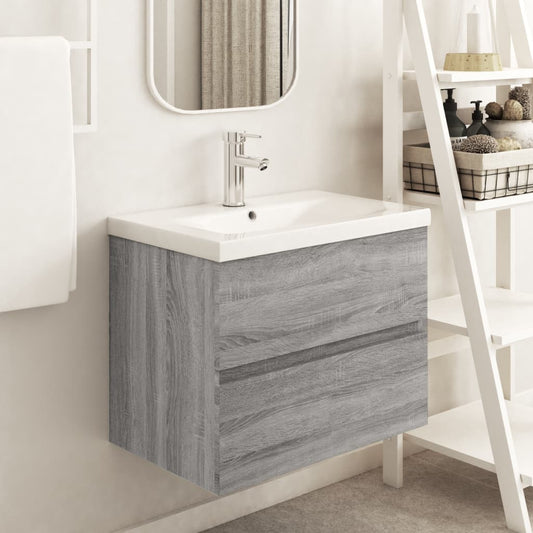 Sink Cabinet Grey Sonoma 60x38.5x45 cm Engineered Wood