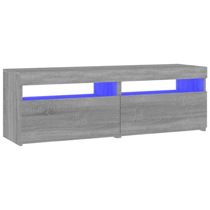 TV Cabinets 2 pcs with LED Lights Grey Sonoma 60x35x40 cm