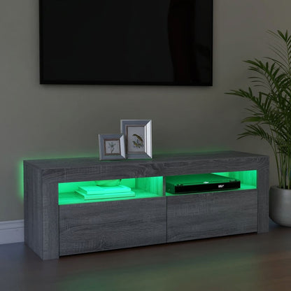 TV Cabinet with LED Lights Grey Sonoma 120x35x40 cm