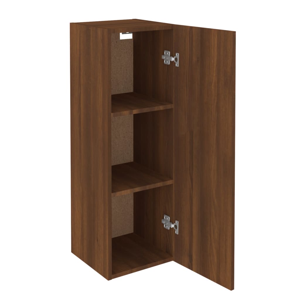 TV Cabinets 2 pcs Brown Oak 30.5x30x90 cm Engineered Wood