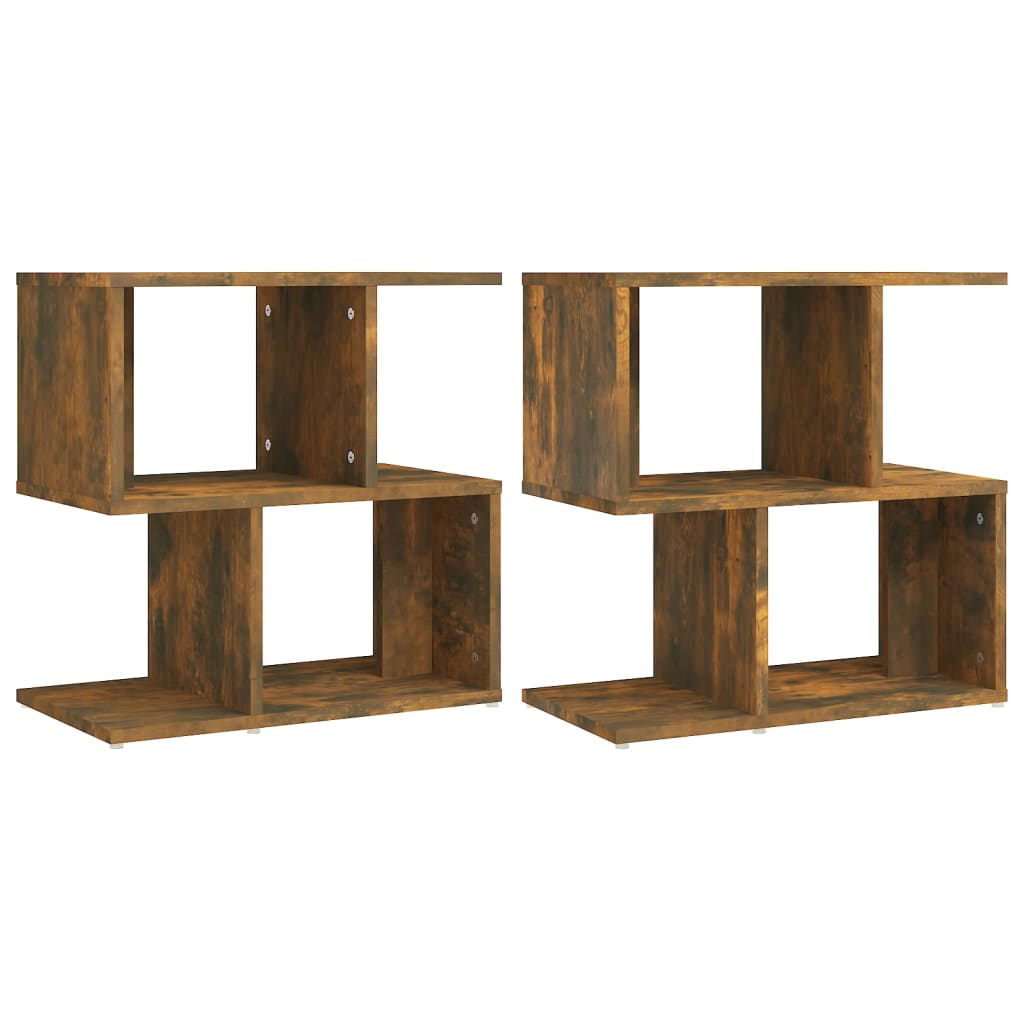 Bedside Cabinets 2 pcs Smoked Oak 50x30x51.5 cm Engineered Wood