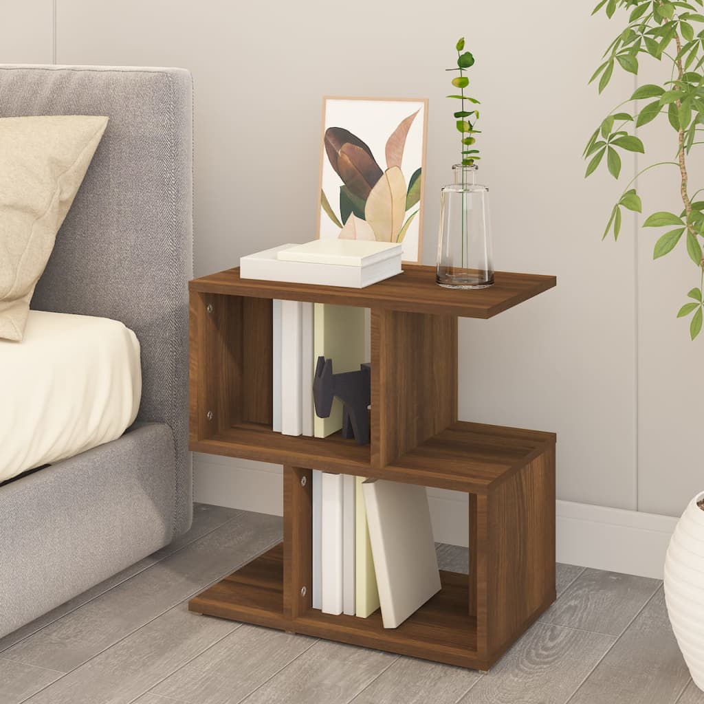 Bedside Cabinet Brown Oak 50x30x51.5 cm Engineered Wood