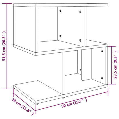 Bedside Cabinet Brown Oak 50x30x51.5 cm Engineered Wood