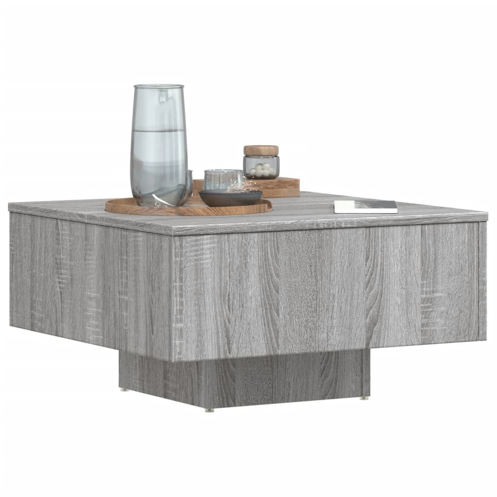 Coffee Table Grey Sonoma 60x60x31.5 cm Engineered Wood