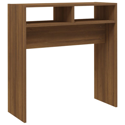 Console Table Brown Oak 78x30x80 cm Engineered Wood