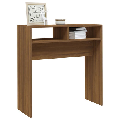 Console Table Brown Oak 78x30x80 cm Engineered Wood