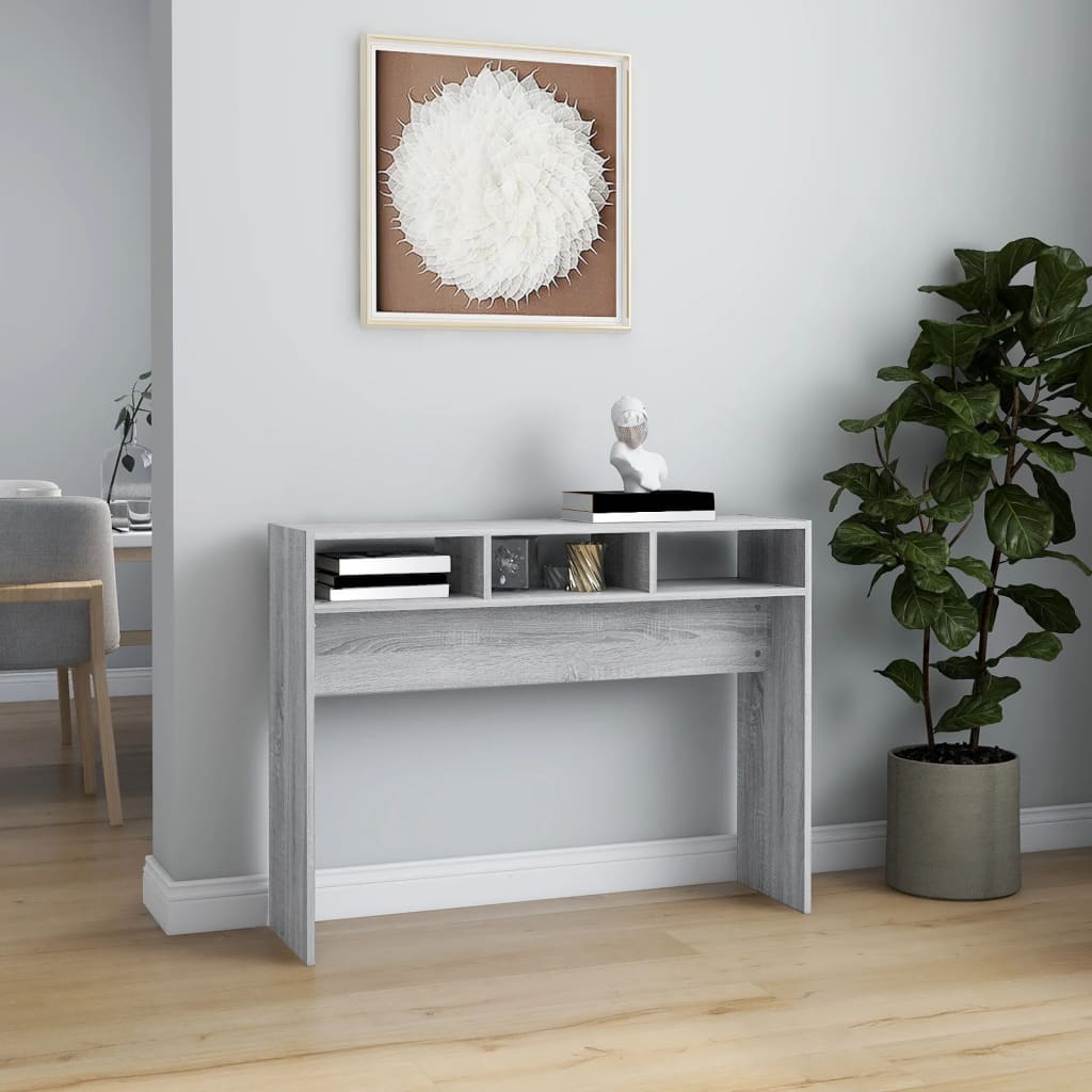 Console Table Grey Sonoma 105x30x80 cm Engineered Wood