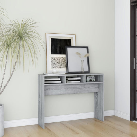 Console Table Grey Sonoma 105x30x80 cm Engineered Wood