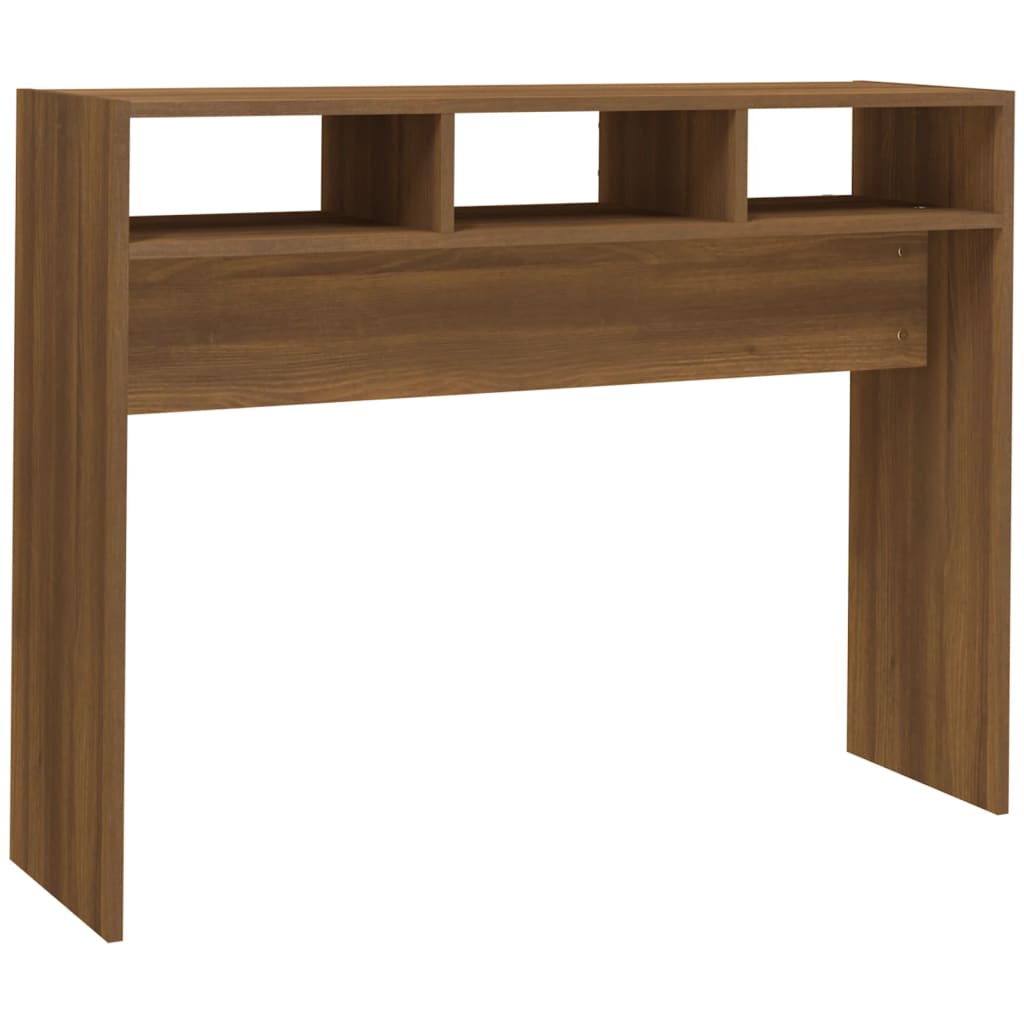 Console Table Brown Oak 105x30x80 cm Engineered Wood