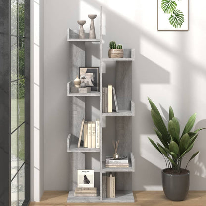 Book Cabinet 48x25.5x140 cm Grey Sonoma Engineered Wood