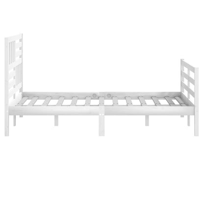 Bed Frame without Mattress White 120x190 cm Small Double  Solid Wood