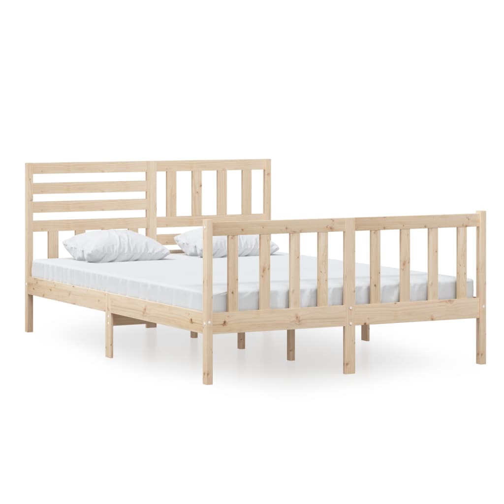 Bed Frame Solid Wood 140x200 cm