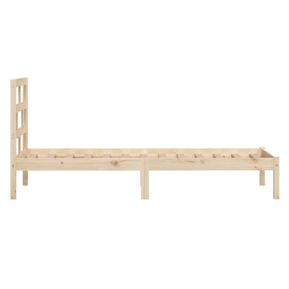 Bed Frame 75x190 cm Small Single Solid Wood
