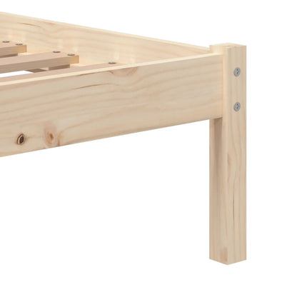 Bed Frame 75x190 cm Small Single Solid Wood