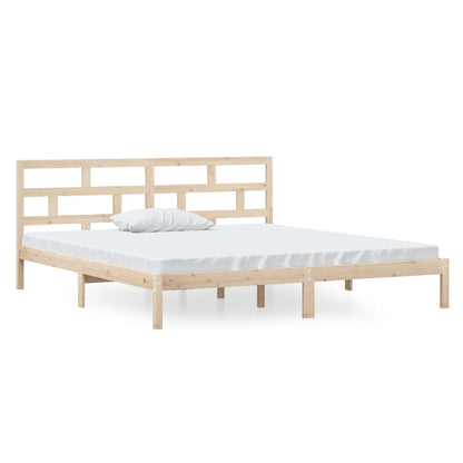 3101198 vidaXL Bed Frame without Mattress Solid Wood 140x190 cm (809997+814194)