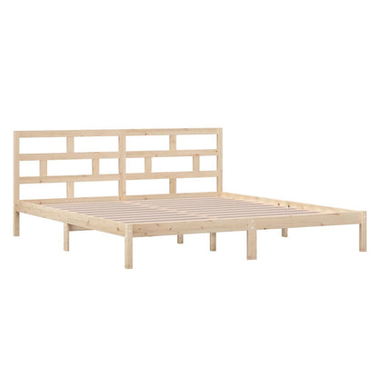 3101198 vidaXL Bed Frame without Mattress Solid Wood 140x190 cm (809997+814194)