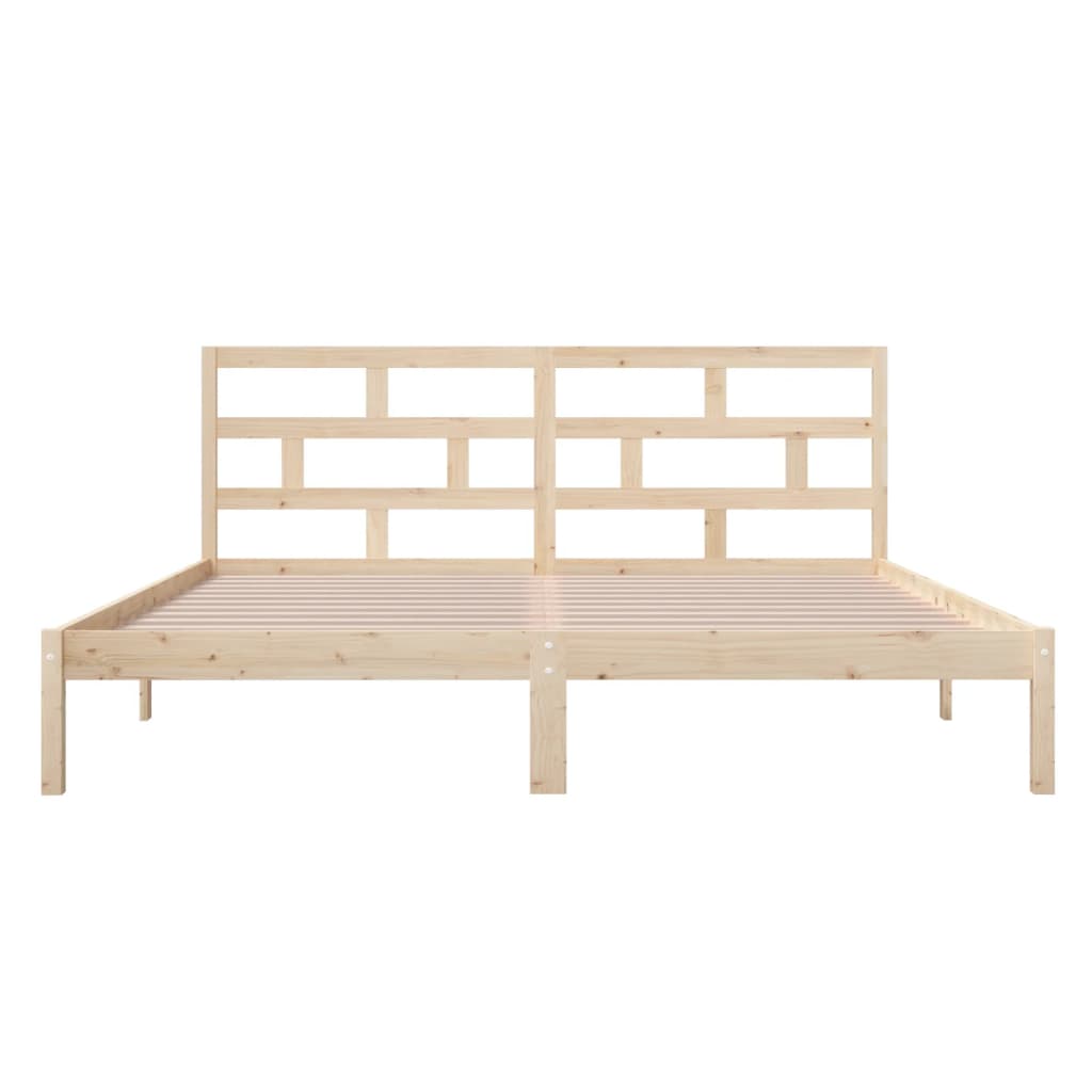 3101198 vidaXL Bed Frame without Mattress Solid Wood 140x190 cm (809997+814194)