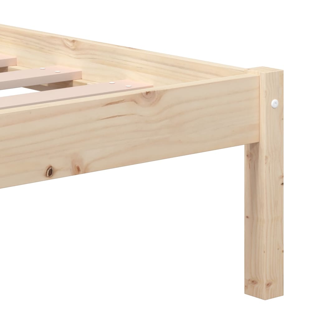 3101198 vidaXL Bed Frame without Mattress Solid Wood 140x190 cm (809997+814194)