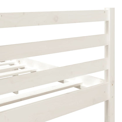 3101264 vidaXL Bed Frame without Mattress White Solid Wood 140x190 cm (810411+814195)