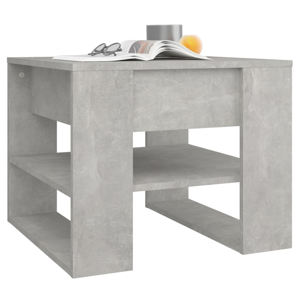 Coffee Table Concrete Grey 55.5x55x45 cm Engineered Wood
