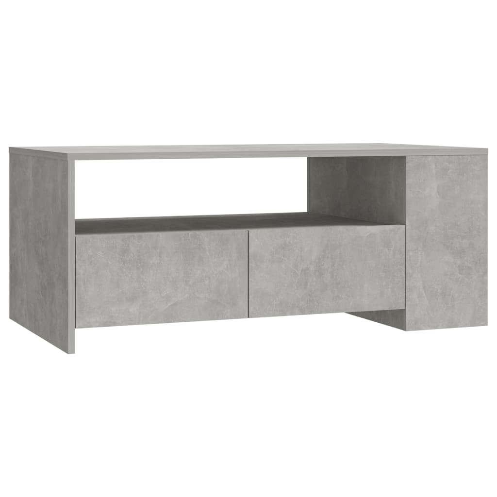 Coffee Table Concrete Grey 102x55x42 cm Engineered Wood