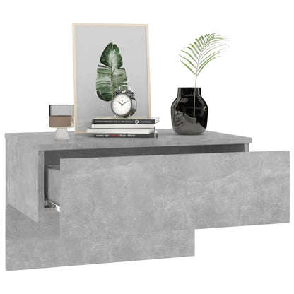 Wall-mounted Bedside Cabinet Concrete Grey