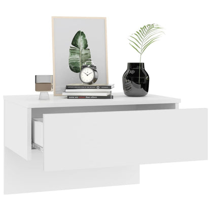Wall-mounted Bedside Cabinets 2 pcs High Gloss White