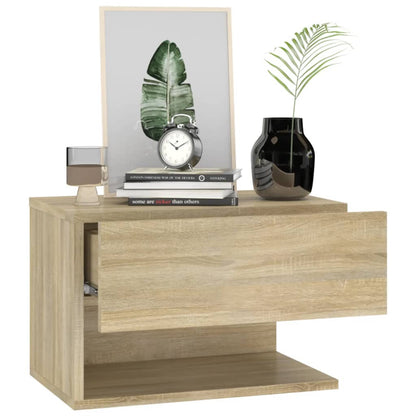 Wall-mounted Bedside Cabinets 2 pcs Sonoma Oak