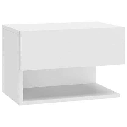 Wall-mounted Bedside Cabinets 2 pcs High Gloss White