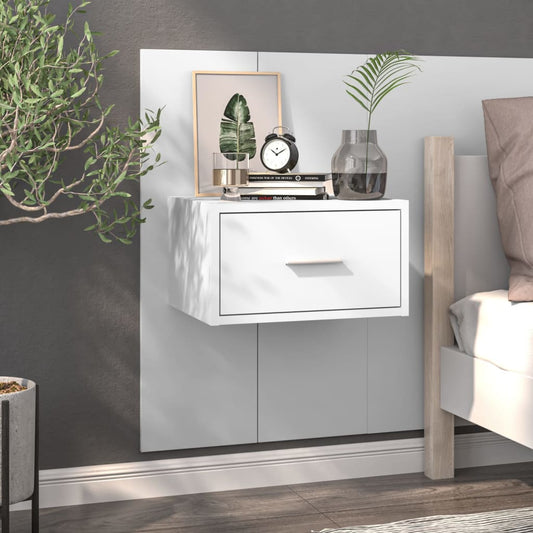 Wall-mounted Bedside Cabinet White