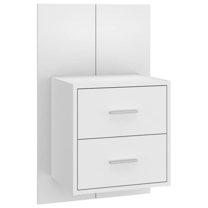 Wall-mounted Bedside Cabinet High Gloss White