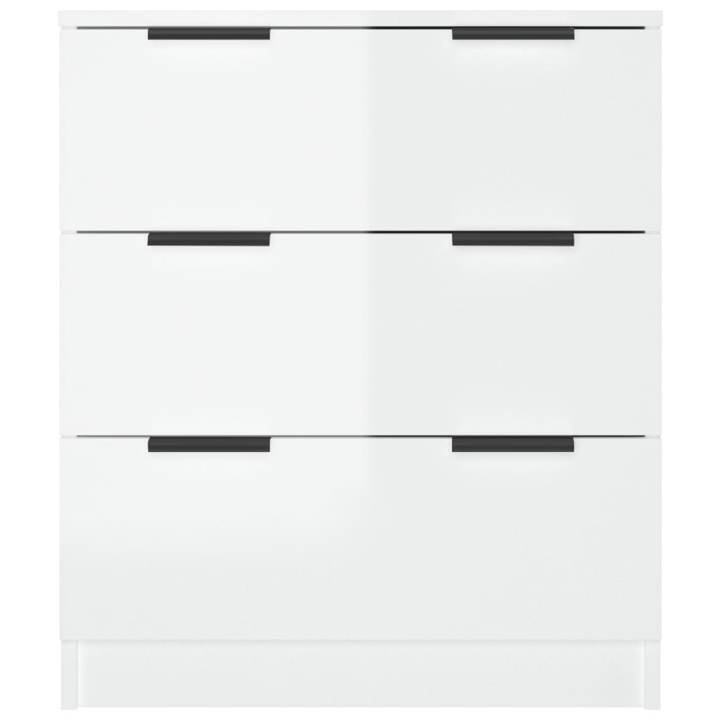 Sideboard High Gloss White 60x30x70 cm Engineered Wood