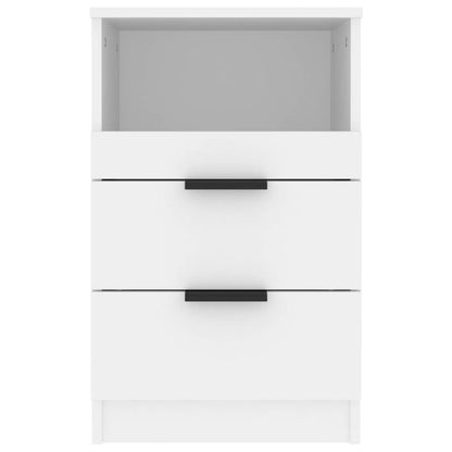 Bedside Cabinets 2 pcs White Engineered Wood