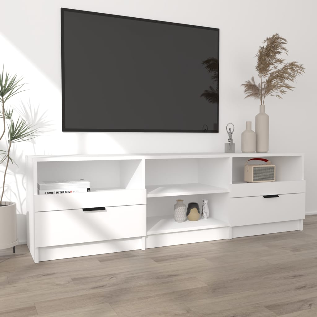 TV Cabinet White 150x33.5x45 cm Engineered Wood