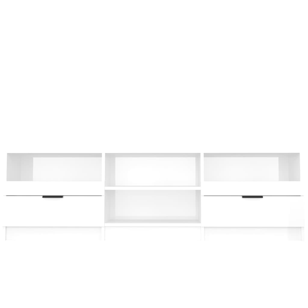 TV Cabinet High Gloss White 150x33.5x45 cm Engineered Wood