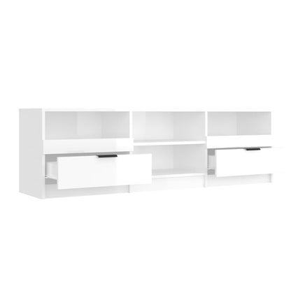 TV Cabinet High Gloss White 150x33.5x45 cm Engineered Wood