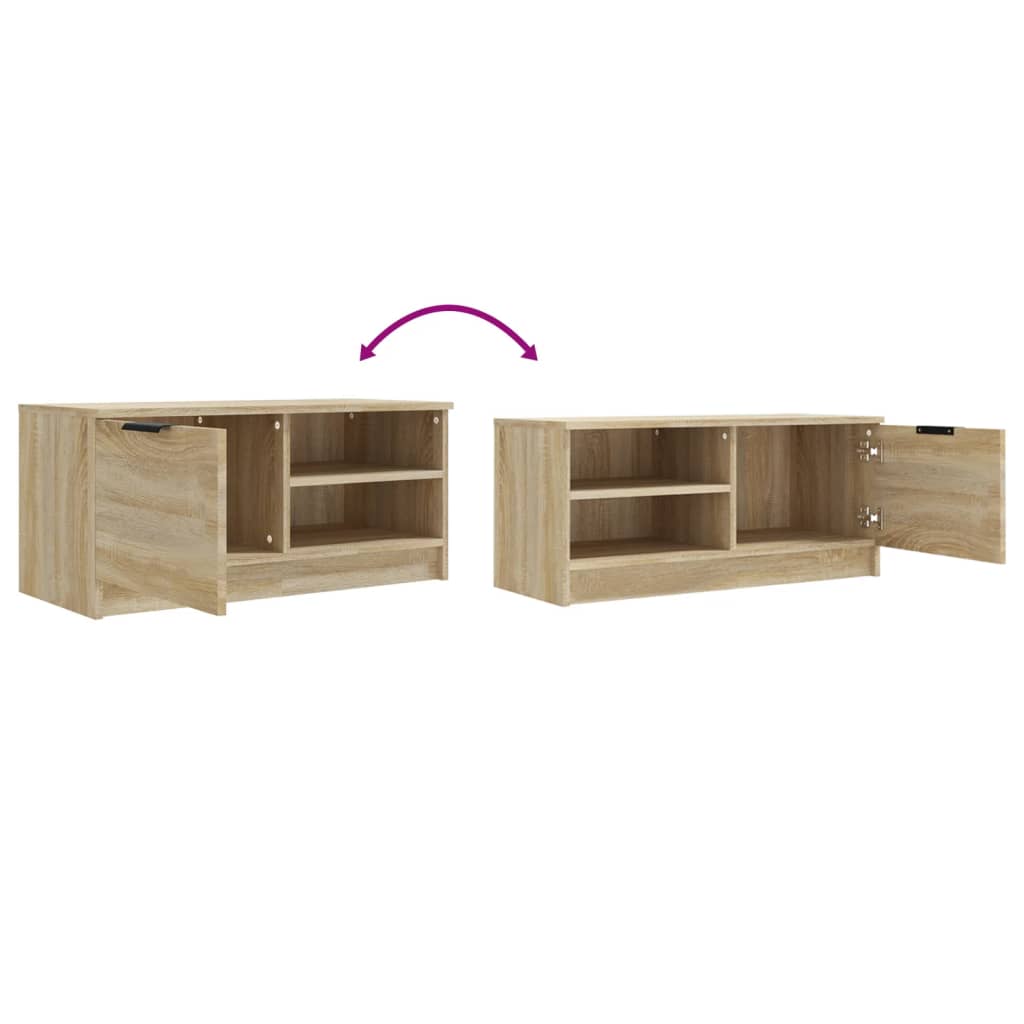 TV Cabinet Sonoma Oak 80x35x36.5 cm Engineered Wood