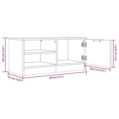 TV Cabinet Sonoma Oak 80x35x36.5 cm Engineered Wood