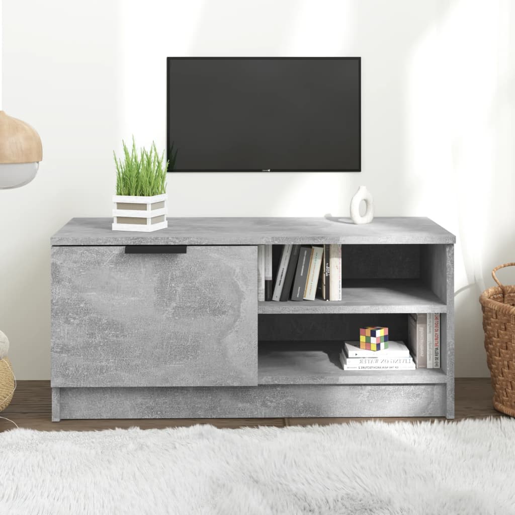 TV Cabinet Concrete Grey 80x35x36.5 cm Engineered Wood