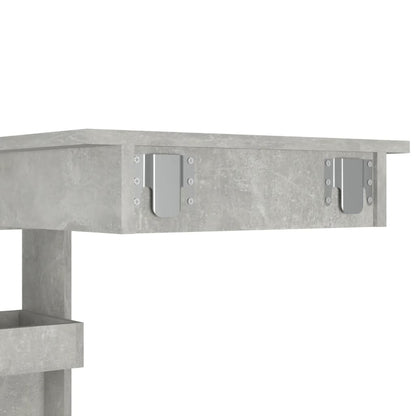 Wall Bar Table Concrete Grey 102x45x103.5 cm Engineered Wood