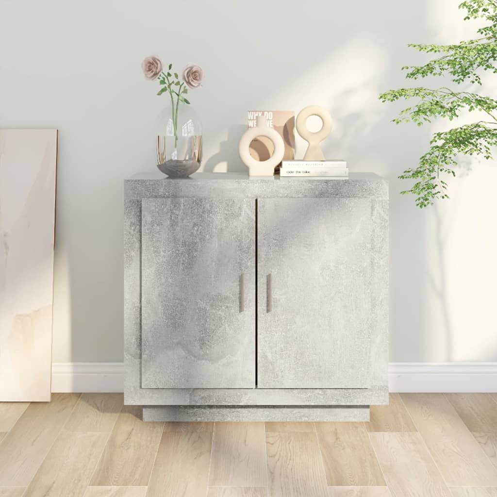 Sideboard Concrete Grey 80x40x75 cm Engineered Wood