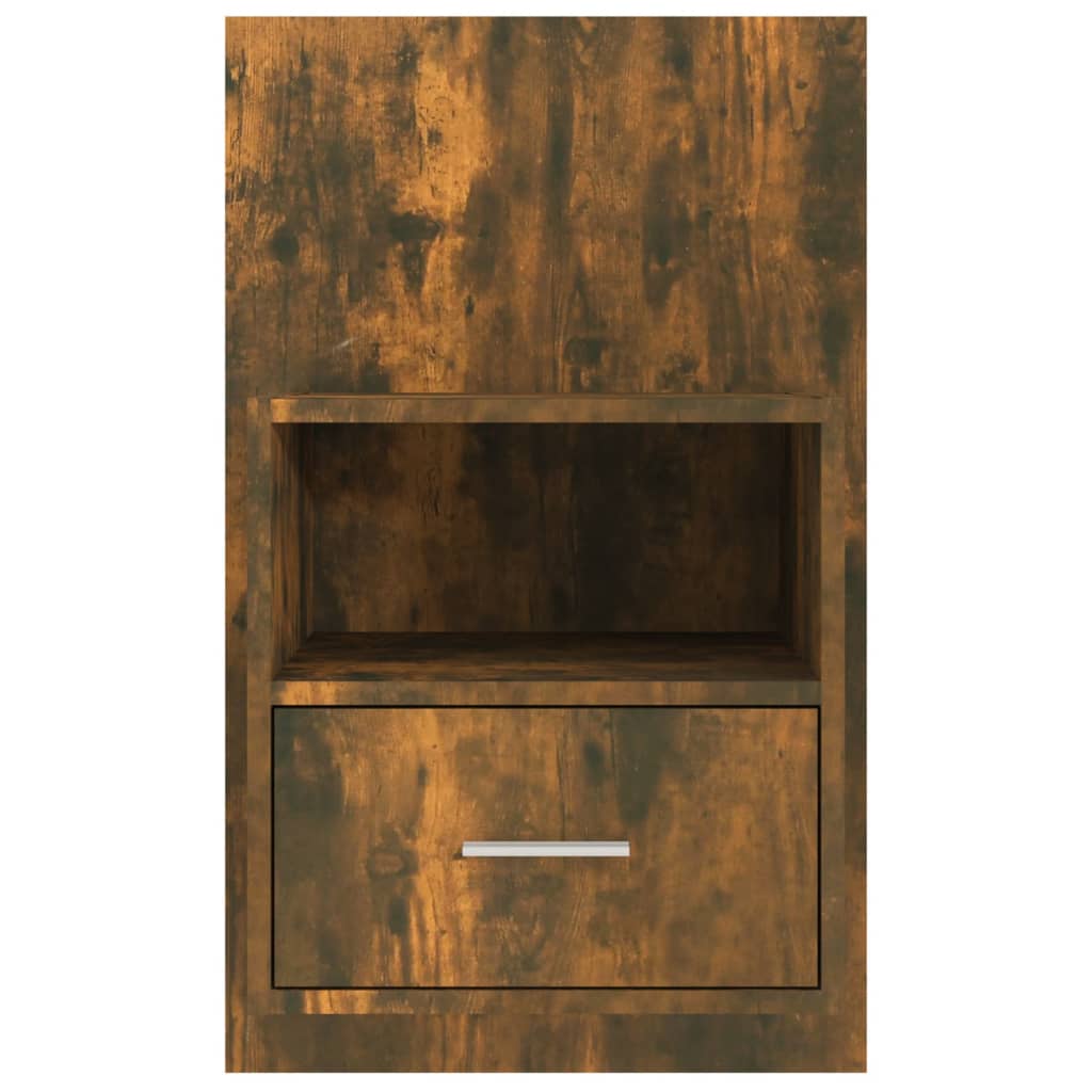 Wall-mounted Bedside Cabinet Smoked Oak