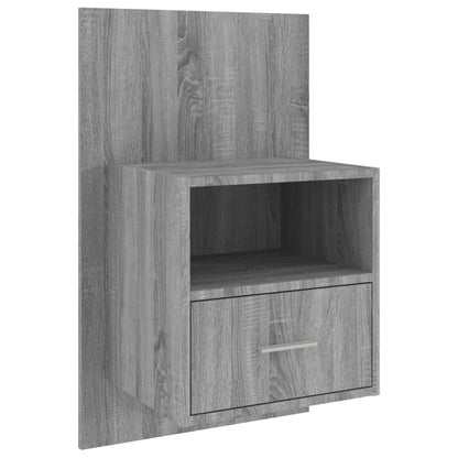 Wall-mounted Bedside Cabinet Grey Sonoma