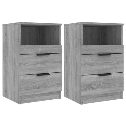 Bedside Cabinets 2 pcs Grey Sonoma Engineered Wood