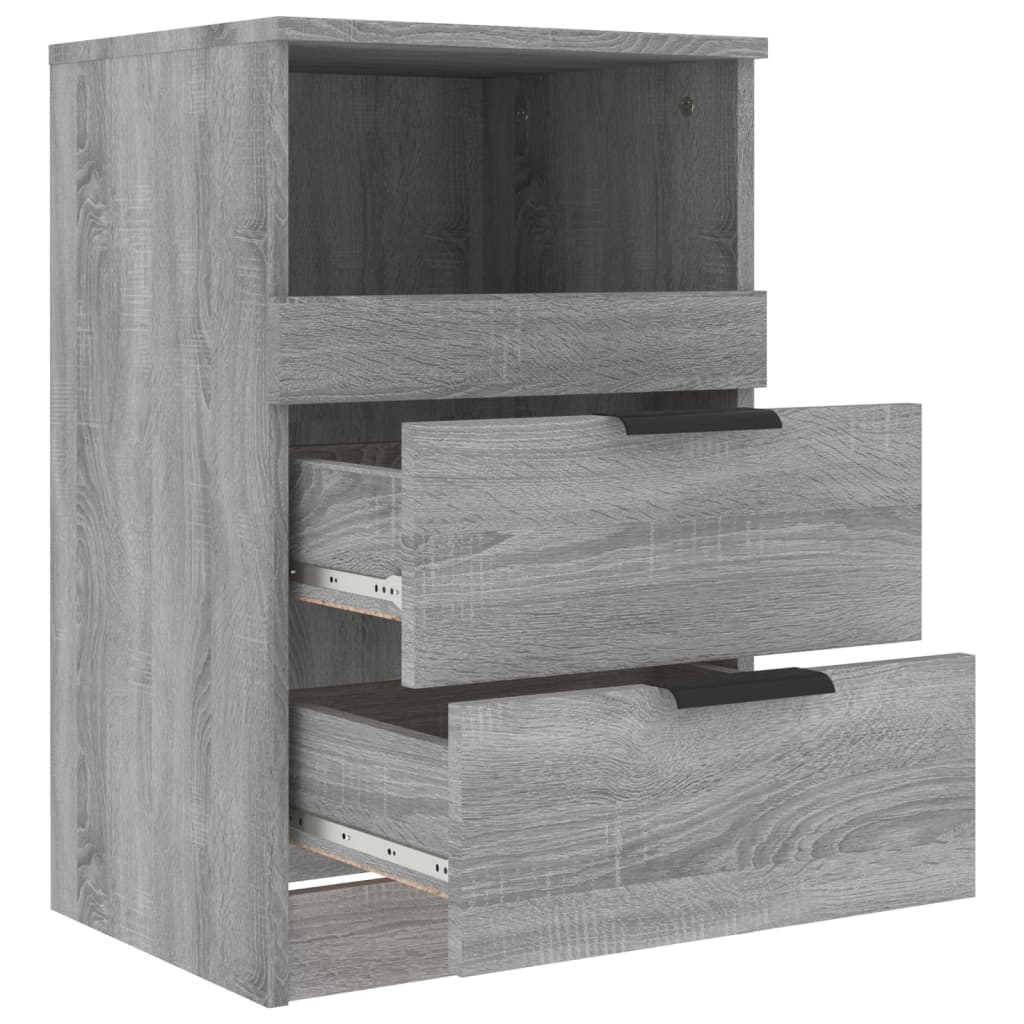 Bedside Cabinets 2 pcs Grey Sonoma Engineered Wood