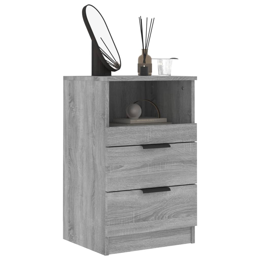 Bedside Cabinets 2 pcs Grey Sonoma Engineered Wood