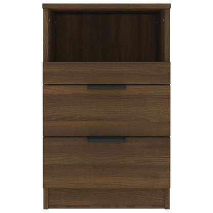 Bedside Cabinets 2 pcs Brown Oak Engineered Wood