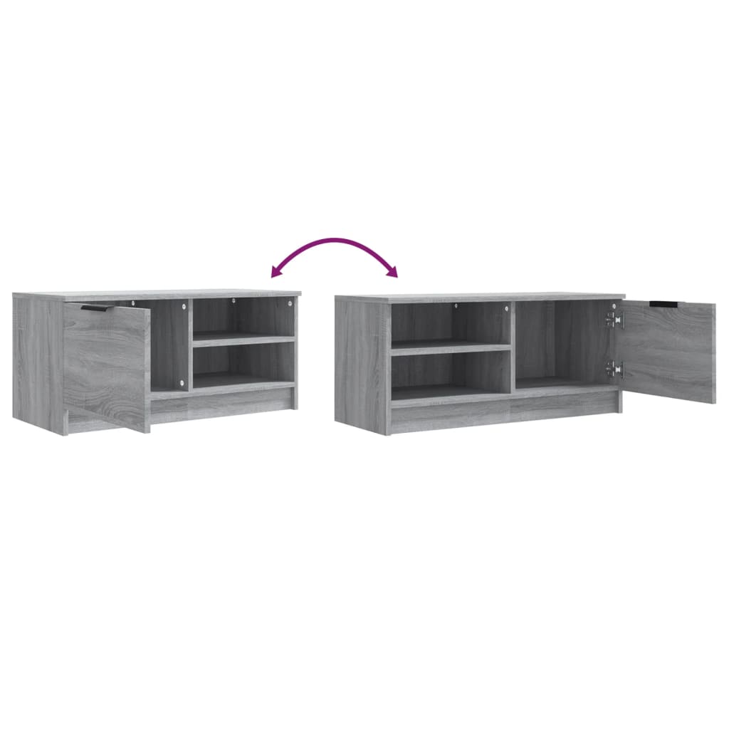 TV Cabinet Grey Sonoma 80x35x36.5 cm Engineered Wood